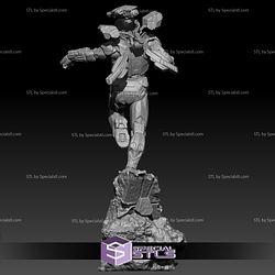 War Machine Action Pose STL Files 3D Printing Figurine