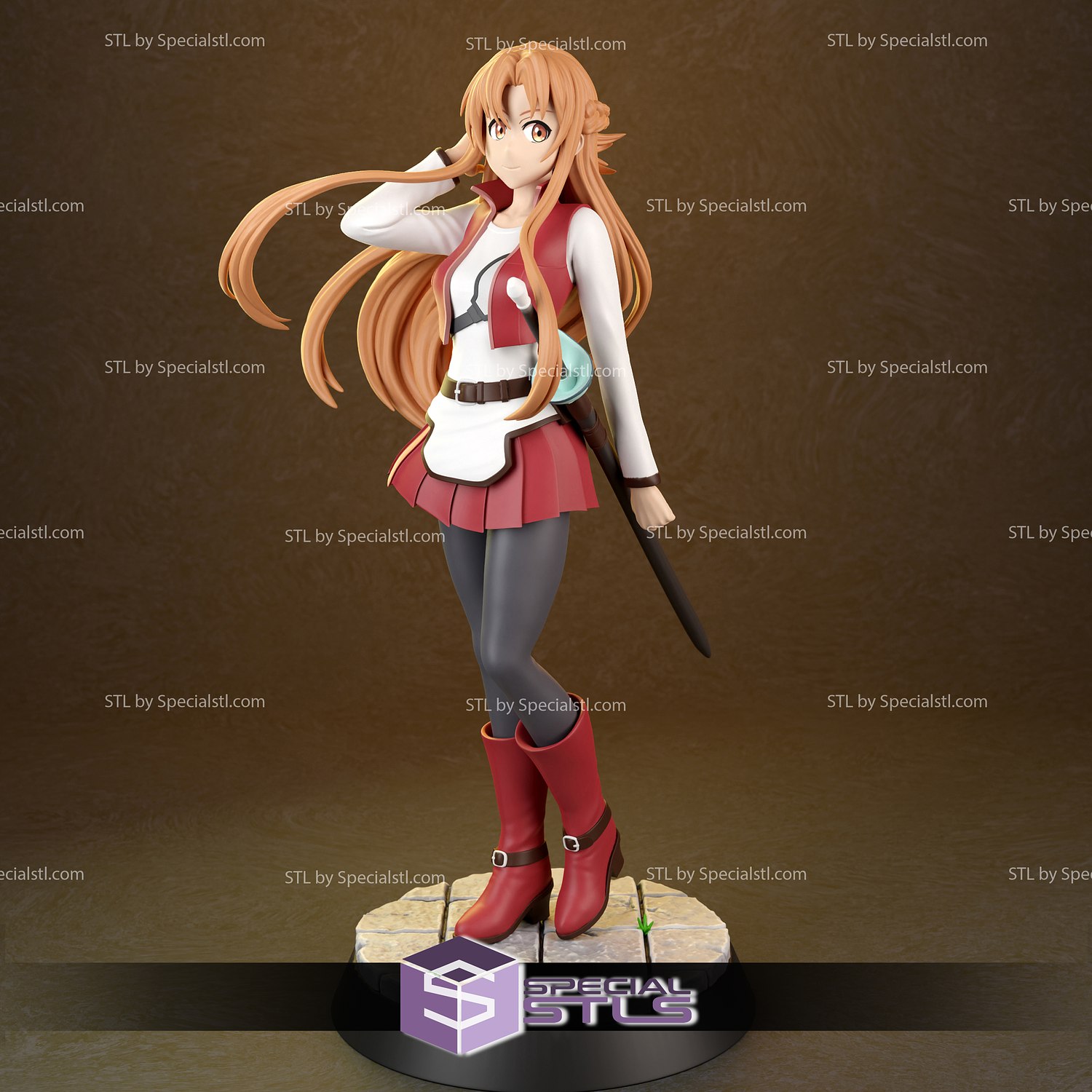 Yuuki Asuna - Sword Art Online Free 3D Model by ilham45