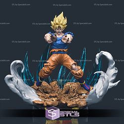 Goku Super Saiyan V2 3D Printing Figurine Dragonball STL Files