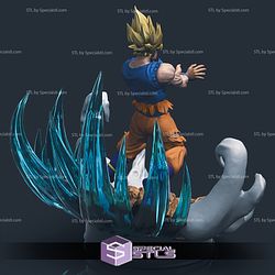 Goku Super Saiyan V2 3D Printing Figurine Dragonball STL Files