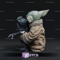 Grogu and Babu Frik Pose 1 3D Printing Figurine Star Wars STL Files