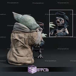Grogu and Babu Frik Pose 2 3D Printing Figurine Star Wars STL Files