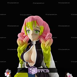 Mitsuri Kanroji Sitting Pose 3D Printing Figurine Kimetsu no Yaiba STL Files