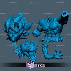 Shenron and Son Goku V4 3D Printing Figurine Dragonball STL Files