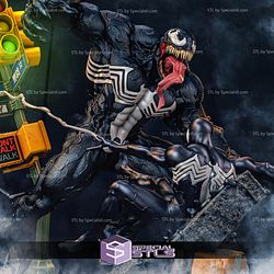 Venom and Symbiote Spiderman 3D Printing Figurine STL Files