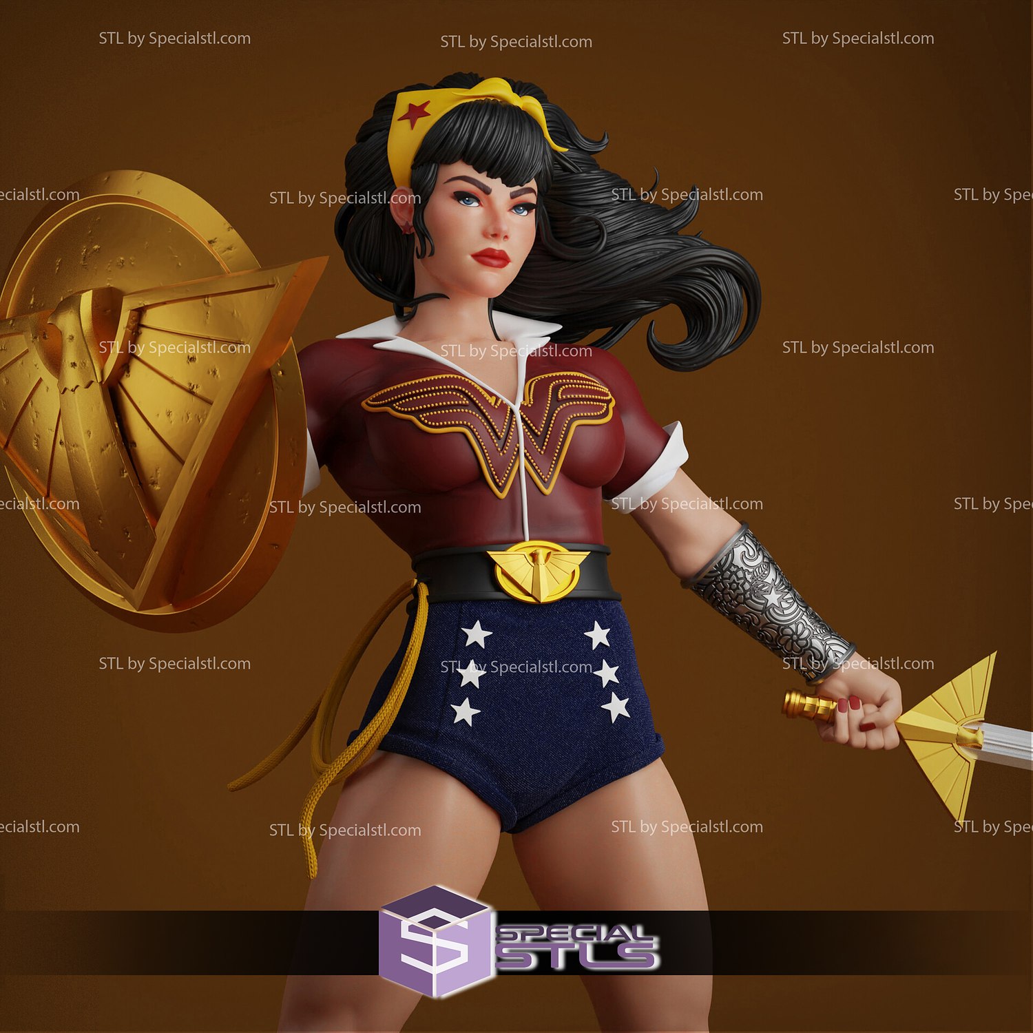 Wonder Woman Bombshell 3D Printing Figurine STL Files