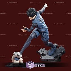 Yoichi Isagi Action Pose 3D Printing Figurine Blue Lock STL Files