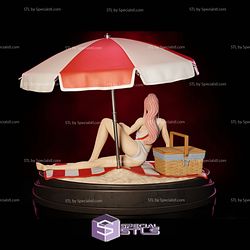 Zero Two on Beach 3D Printing Figurine Darling In The Franxx STL Files