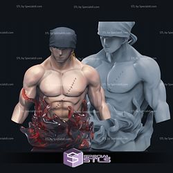 Zoro Bust V2 3D Printing Figurine STL Files