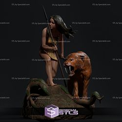 Indian Female Warrior STL Files 3D Printable