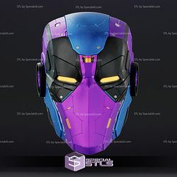 Cosplay Cyberpunk Deadpool Helmet STL Files Wearable