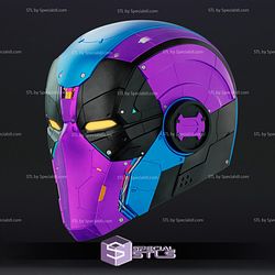 Cosplay Cyberpunk Deadpool Helmet STL Files Wearable