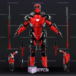 Cosplay STL Files Deadpool Armor Wearable 3D Print