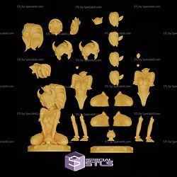 Bowsette and Bad Mushrooms 3D Printing Figurine Super Mario STL Files