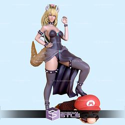 Bowsette with Mario and Bowser 3D Printing Figurine STL Files
