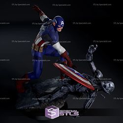 Captain America Classic and Ultron 3D Printing Figurine STL Files