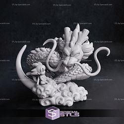 Chibi Shenron and Goku 3D Printing Figurine from Dragon Ball STL Files