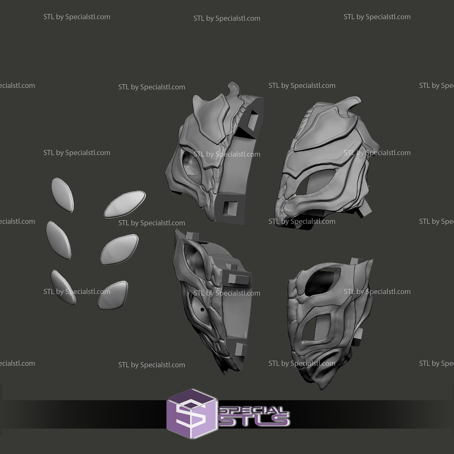 Blue Beetle Mask 3D File STL 