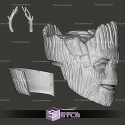 Cosplay STL Files Groot Mask Wearable 3D Print