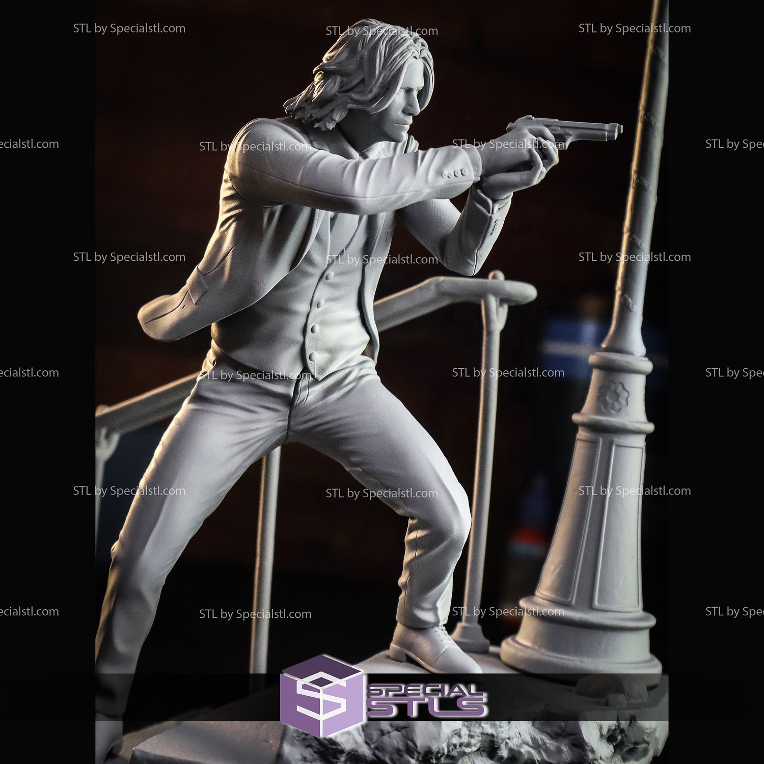 John Wick 3D Printing Figurine in Action V2 STL Files