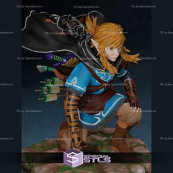 Link 3D Printing Figurine Sitting Pose The Legend of Zelda STL Files