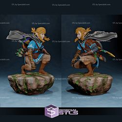 Link 3D Printing Figurine Sitting Pose The Legend of Zelda STL Files