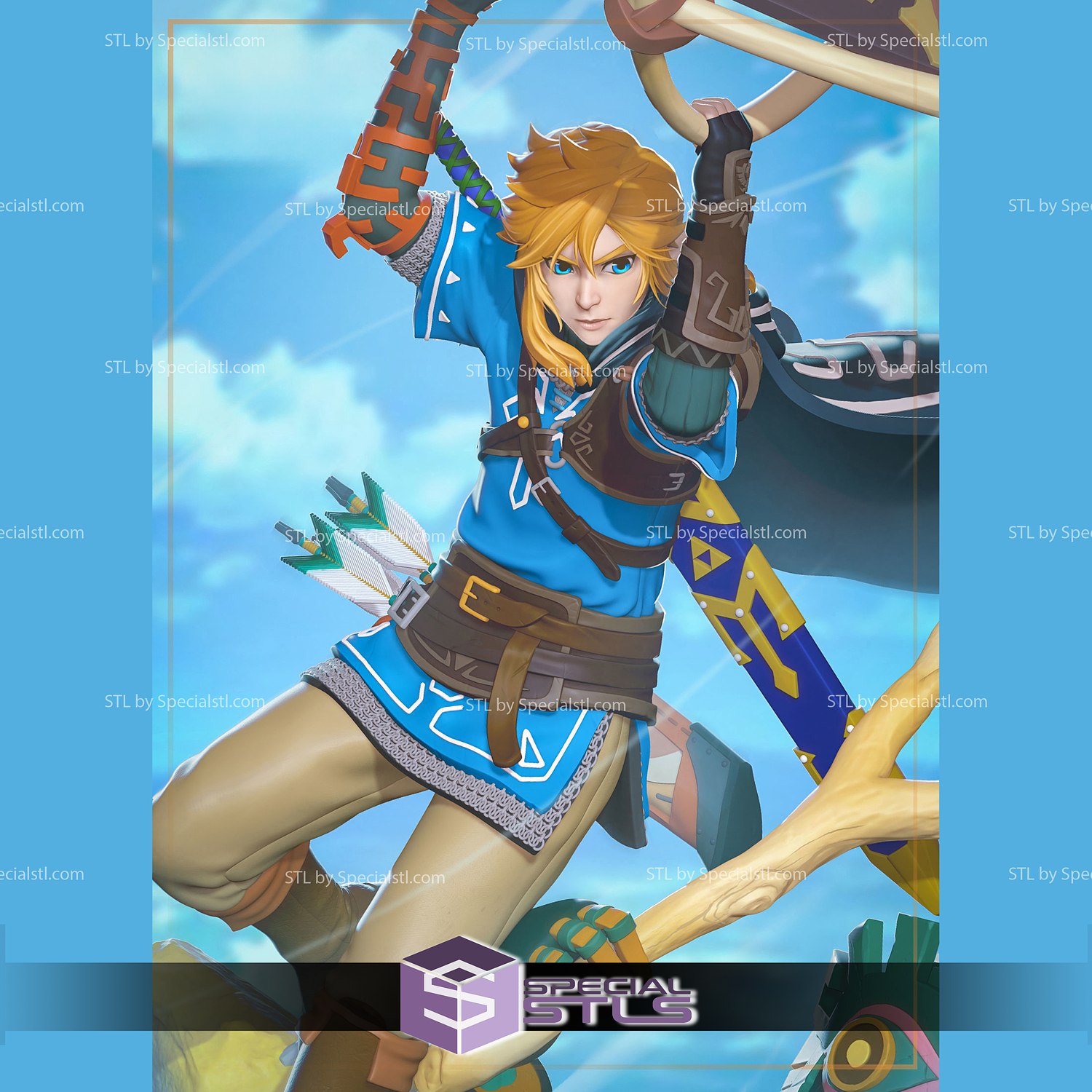 STL file Link Zelda: Tears of the Kingdom - TOTK - Premium statue