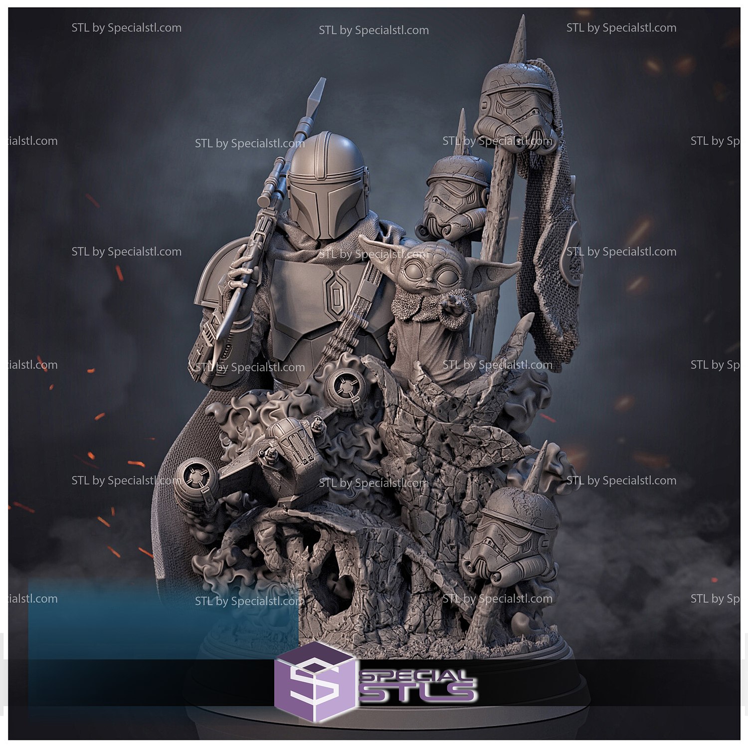 STL file GROGU MANDALORIAN STAR WARS ⭐・Design to download and 3D print・Cults