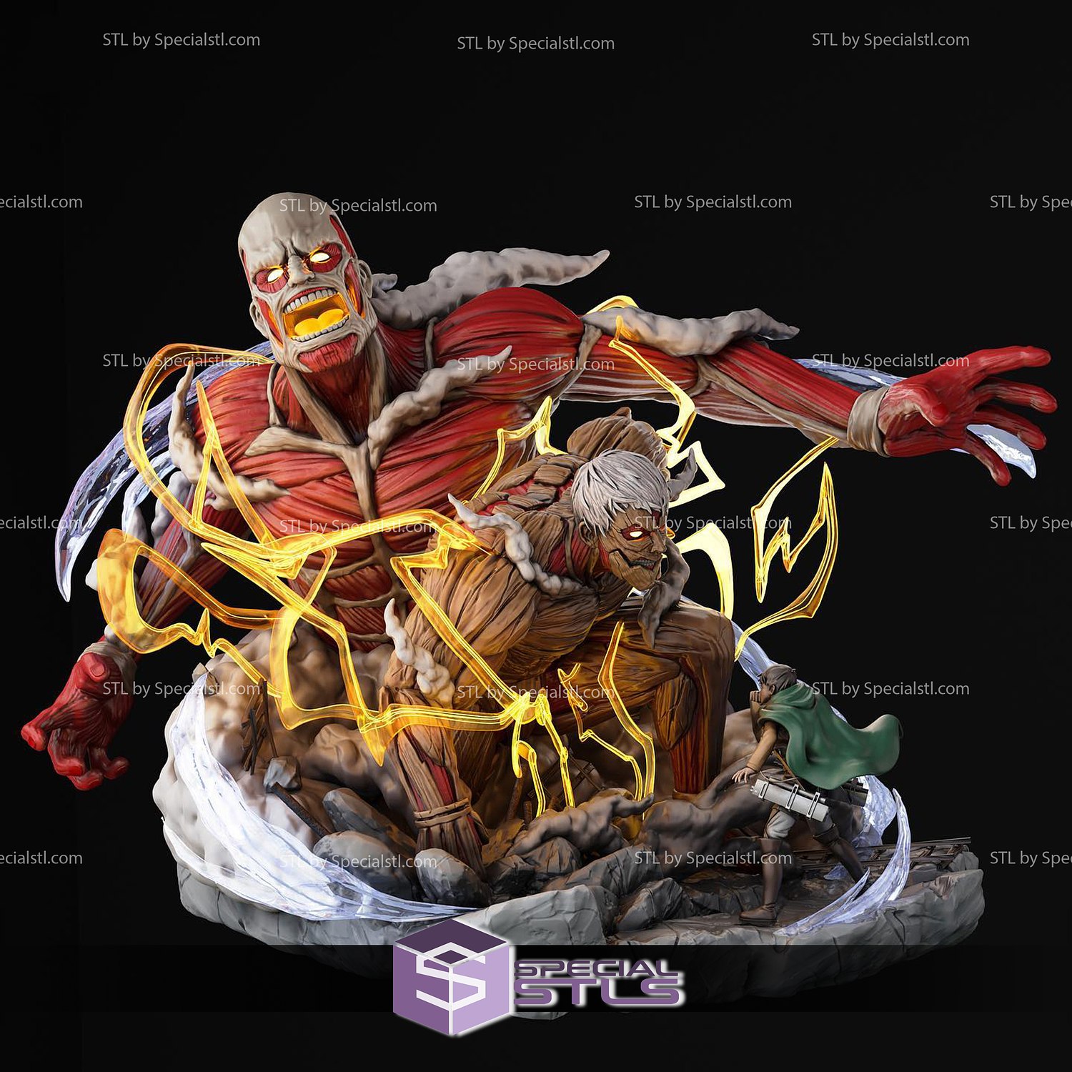 Bertholdt colossal Titan V2 - Shingeki no Kyojin 3D print model