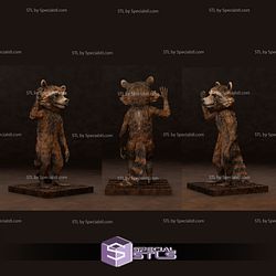 Rocket and Floor 3D Printing Figurine Guardian of the galaxy STL Files