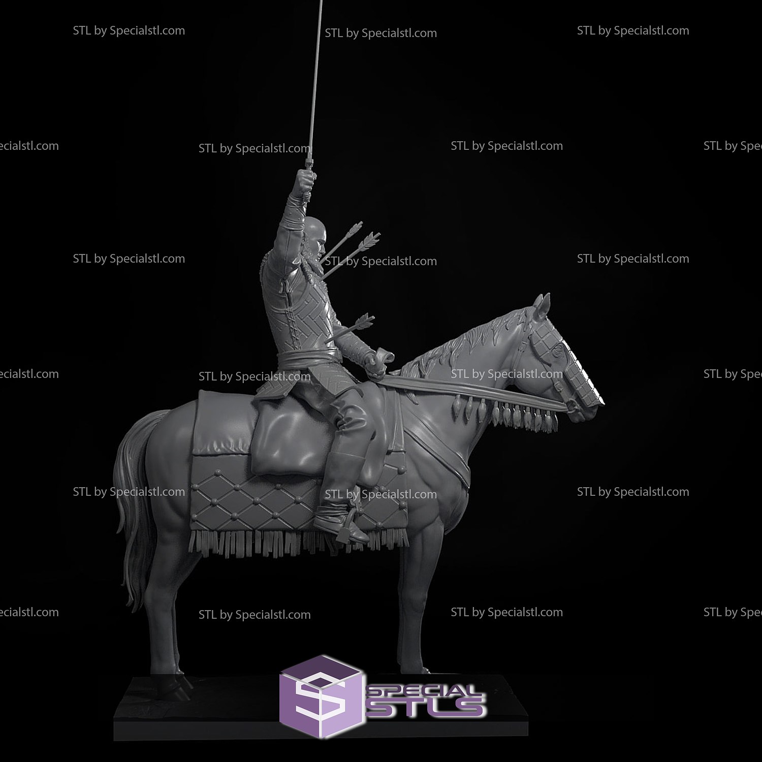 Bjorn on Horse Diorama from Vikings