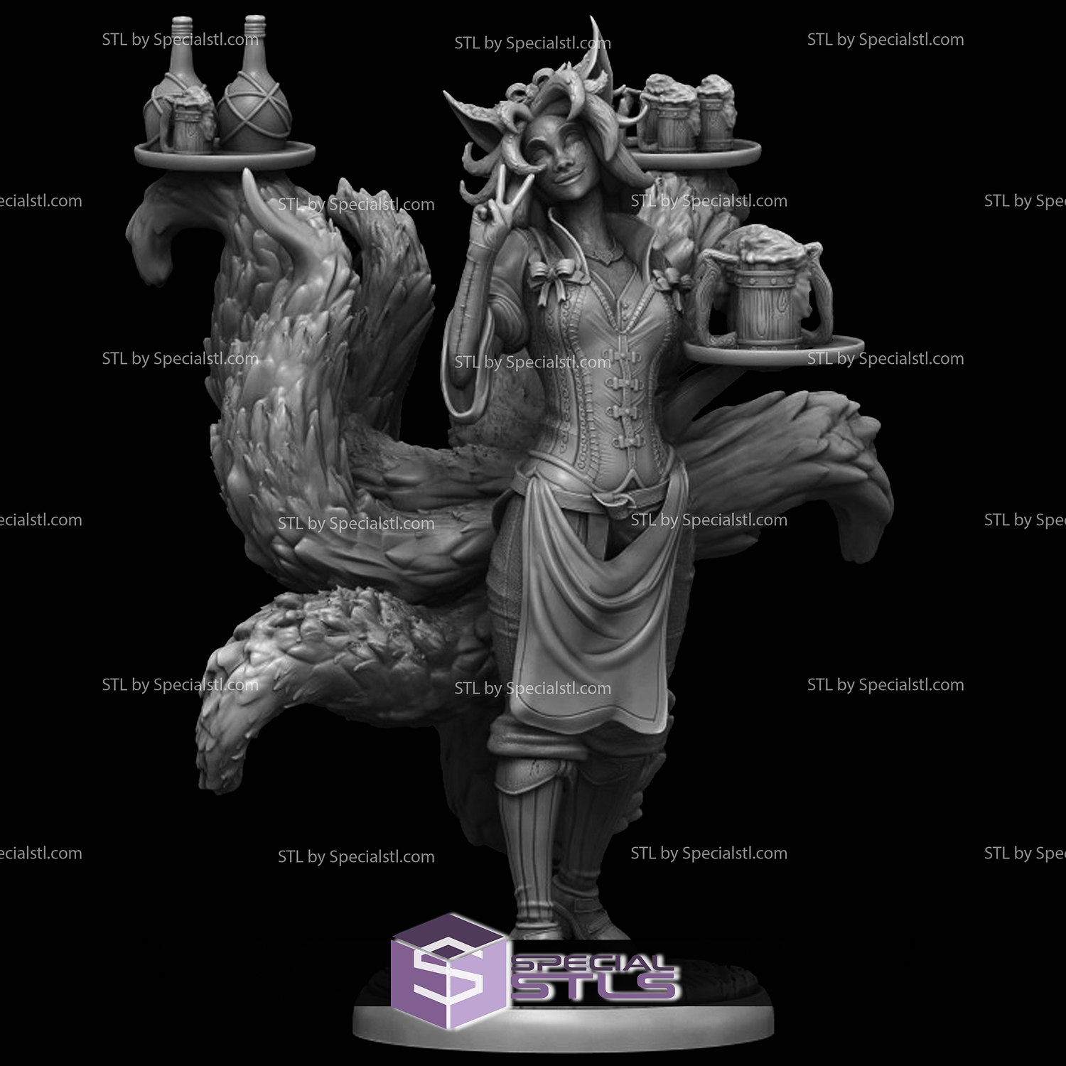 3D STL Dragon on Heart Picture N.23 - Shackforge