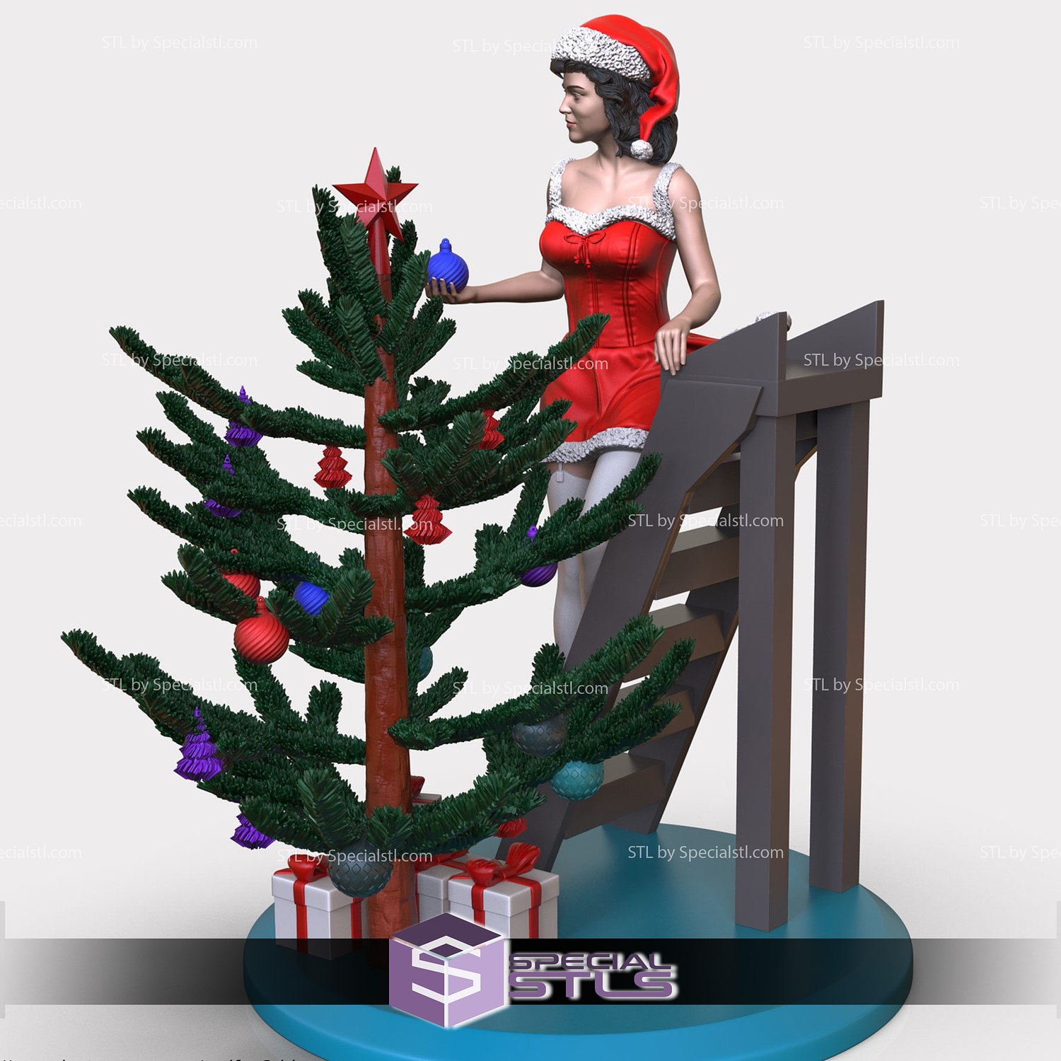 Girl and Christmas Tree Fanart