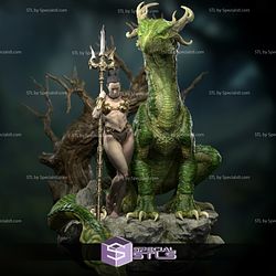 Seraphina and the Dragon Fanart STL Files 3D Printing Figurine