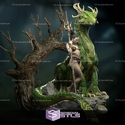 Seraphina and the Dragon Fanart STL Files 3D Printing Figurine