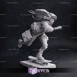 Slink the Skatergirl Fanart STL Files 3D Printing Figurine