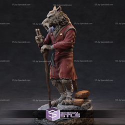 Splinter Old Man Standing V3 3D Printing Figurine TMNT STL Files