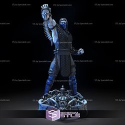 Sub Zero Axe Version STL Files Mortal Kombat 3D Printing Figurine