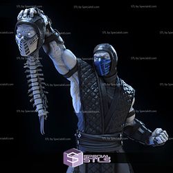 Sub Zero Axe Version STL Files Mortal Kombat 3D Printing Figurine