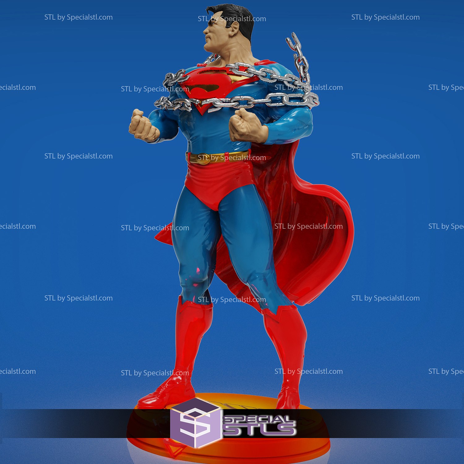 Superman Breaking Chains 3D Printing Figurine STL Files