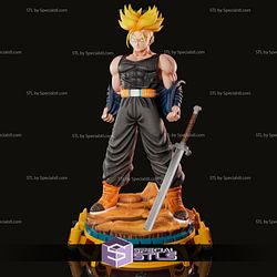 Trunks Future 2 Verison 3D Printing Figurine Dragonball STL Files