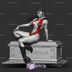 Vampirella Sitting Pose STL Files 3D Printing Figurine