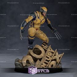Wolverine Holding Deadpool Head 3D Printing Figurine STL Files