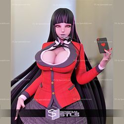 Yumeko Jabami 3D Printing Figurine Kakegurui STL Files