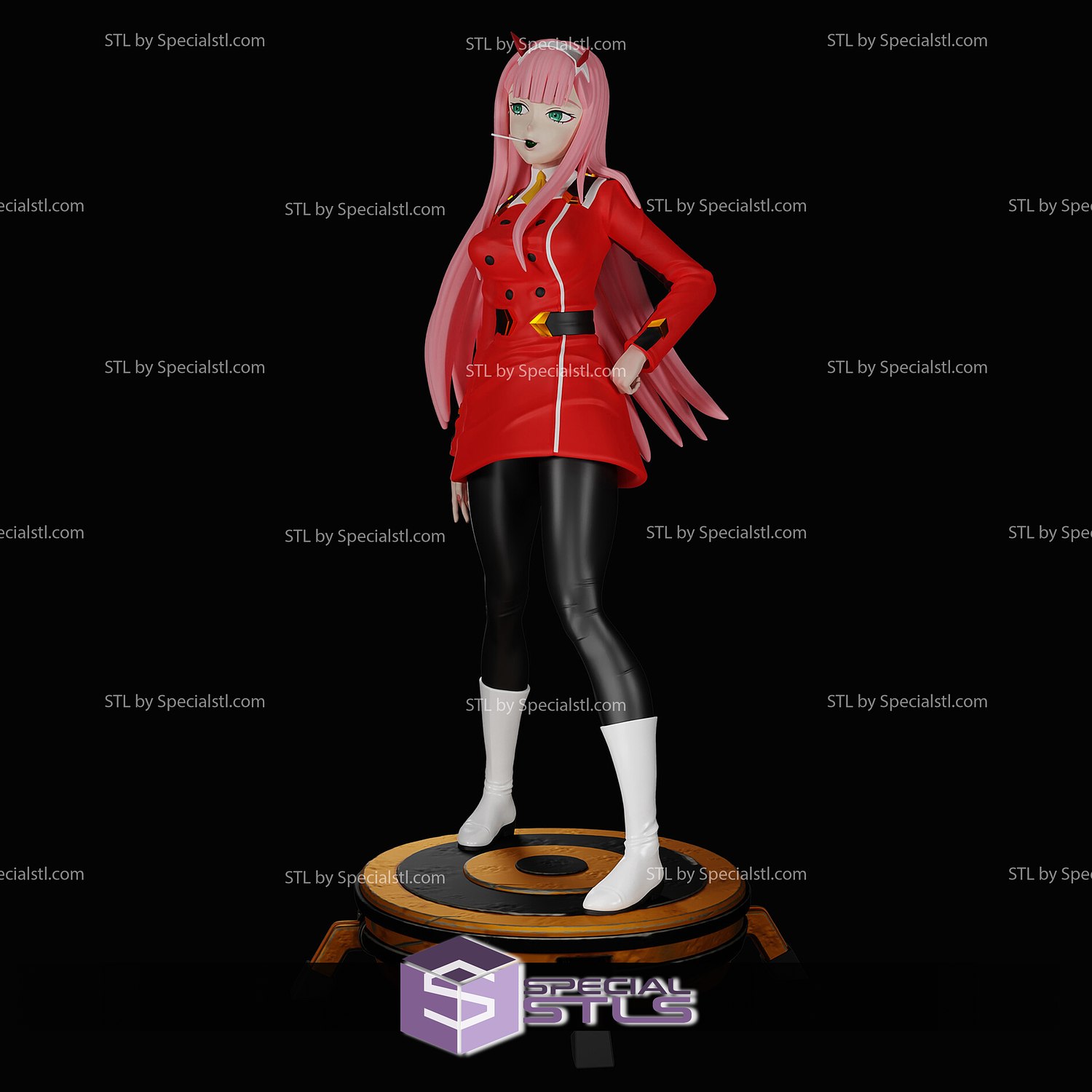 3D file ZeroTwo- STL Darling In The Franxx Anime Figurine for 3D Printing  👧・3D printable model to download・Cults