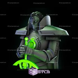 Alan Scott Green Lantern Bust STL Files 3D Printing Figurine
