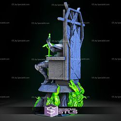 Alan Scott Green Lantern on Throne STL Files 3D Printing Figurine