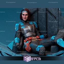 Bo Katan Kryze STL Files V5 from Star Wars 3D Printing Figurine