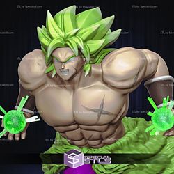 Broly Action Pose V6 3D Printing Figurine Dragonball STL Files