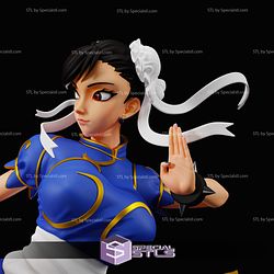 Chun Li in Action V5 3D Printing Figurine Street Fighter STL Files